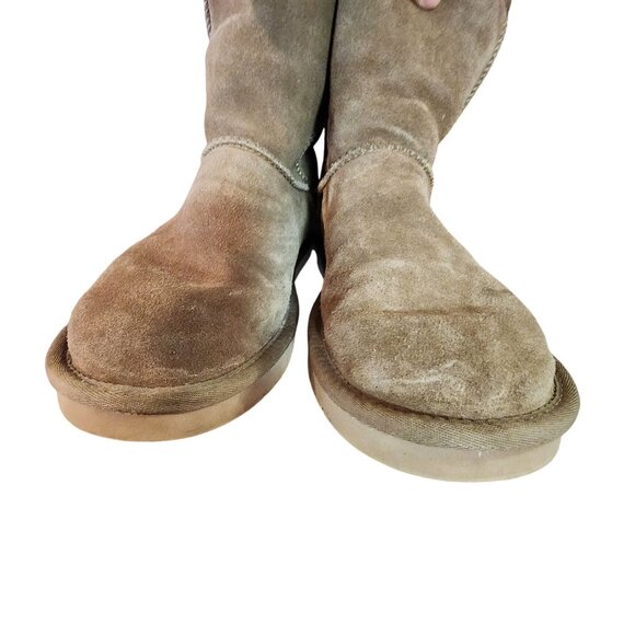 Koolaburra By UGG Womens Tan Mid-Calf Suede Shearling Boots Size 9 - Picture 7 of 9